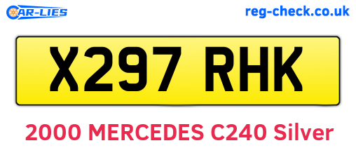 X297RHK are the vehicle registration plates.