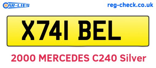 X741BEL are the vehicle registration plates.
