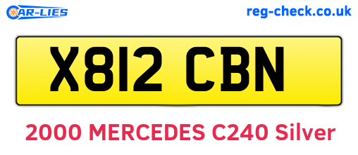 X812CBN are the vehicle registration plates.