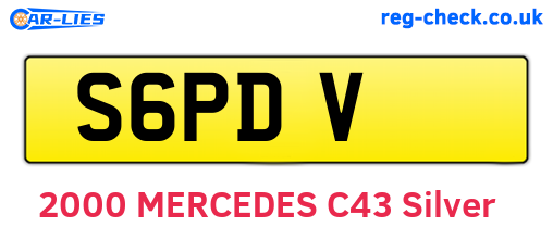S6PDV are the vehicle registration plates.