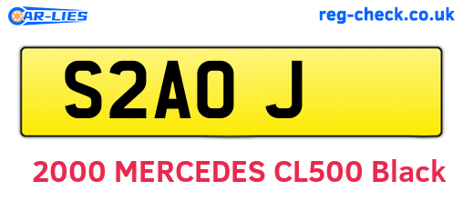 S2AOJ are the vehicle registration plates.