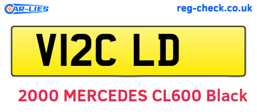 V12CLD are the vehicle registration plates.