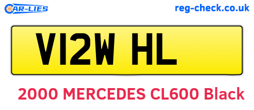 V12WHL are the vehicle registration plates.