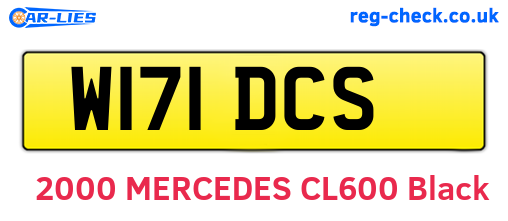 W171DCS are the vehicle registration plates.