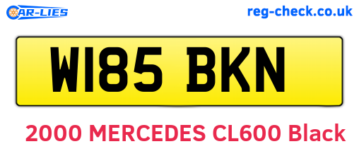 W185BKN are the vehicle registration plates.
