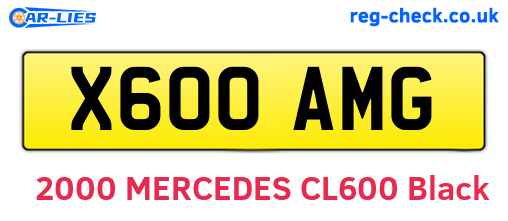X600AMG are the vehicle registration plates.