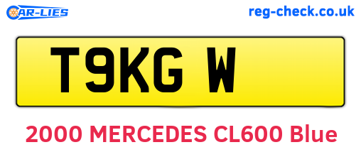 T9KGW are the vehicle registration plates.