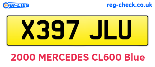 X397JLU are the vehicle registration plates.