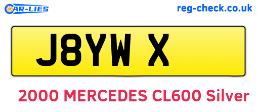 J8YWX are the vehicle registration plates.