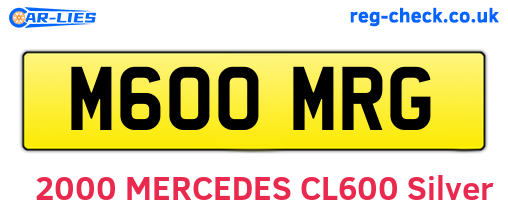 M600MRG are the vehicle registration plates.