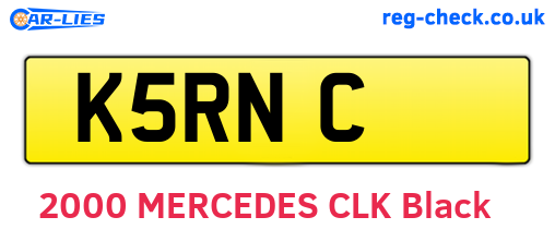 K5RNC are the vehicle registration plates.