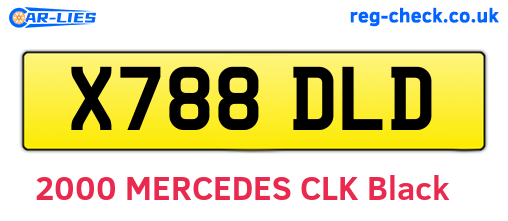 X788DLD are the vehicle registration plates.