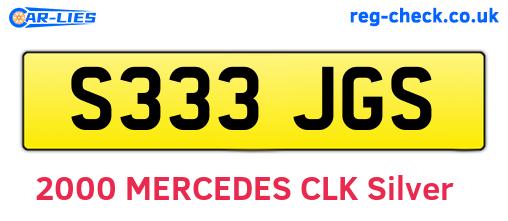 S333JGS are the vehicle registration plates.