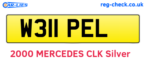 W311PEL are the vehicle registration plates.