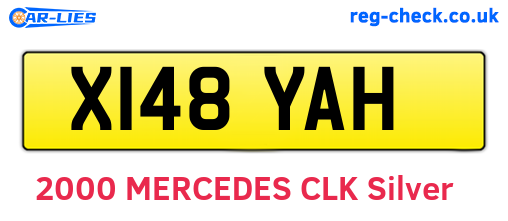 X148YAH are the vehicle registration plates.