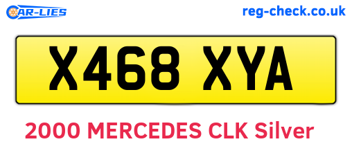 X468XYA are the vehicle registration plates.