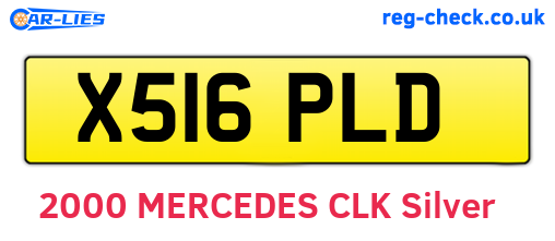 X516PLD are the vehicle registration plates.