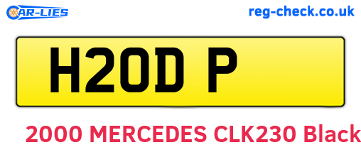 H2ODP are the vehicle registration plates.