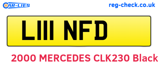 L111NFD are the vehicle registration plates.