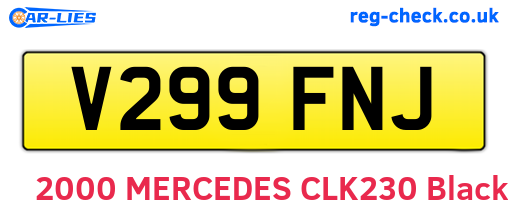 V299FNJ are the vehicle registration plates.