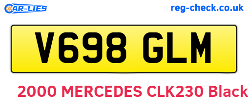 V698GLM are the vehicle registration plates.