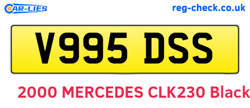 V995DSS are the vehicle registration plates.