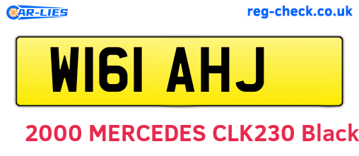W161AHJ are the vehicle registration plates.