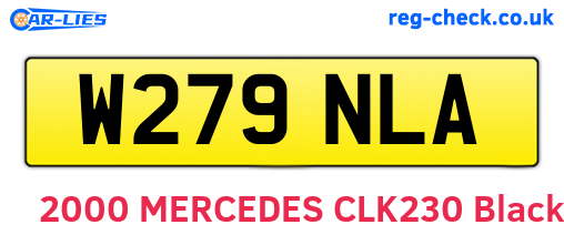 W279NLA are the vehicle registration plates.