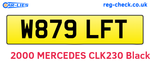 W879LFT are the vehicle registration plates.