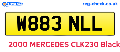 W883NLL are the vehicle registration plates.