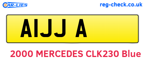 A1JJA are the vehicle registration plates.