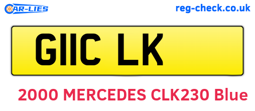 G11CLK are the vehicle registration plates.