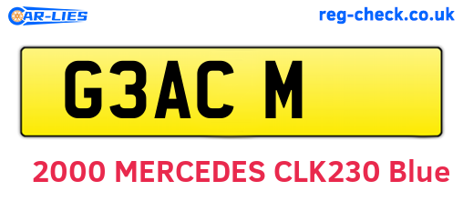 G3ACM are the vehicle registration plates.