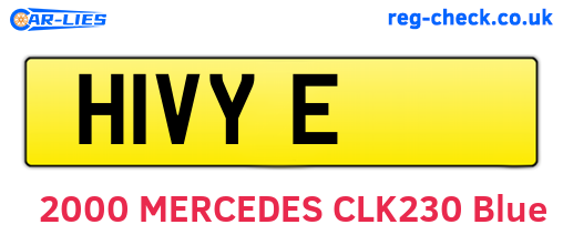 H1VYE are the vehicle registration plates.