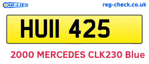 HUI1425 are the vehicle registration plates.
