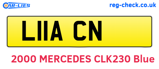 L11ACN are the vehicle registration plates.