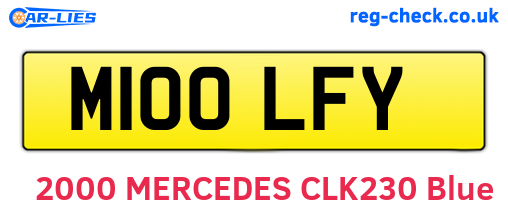 M100LFY are the vehicle registration plates.