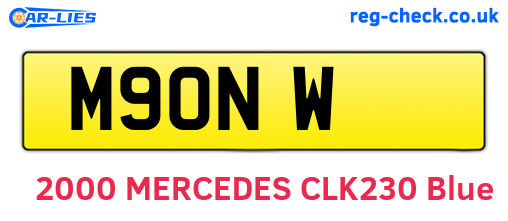 M9ONW are the vehicle registration plates.