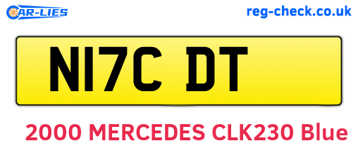 N17CDT are the vehicle registration plates.