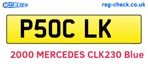 P50CLK are the vehicle registration plates.