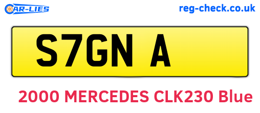 S7GNA are the vehicle registration plates.