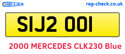 SIJ2001 are the vehicle registration plates.