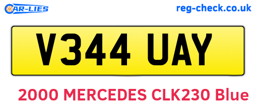 V344UAY are the vehicle registration plates.