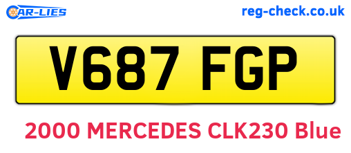 V687FGP are the vehicle registration plates.
