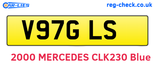 V97GLS are the vehicle registration plates.