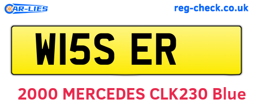 W15SER are the vehicle registration plates.