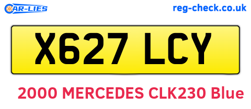 X627LCY are the vehicle registration plates.
