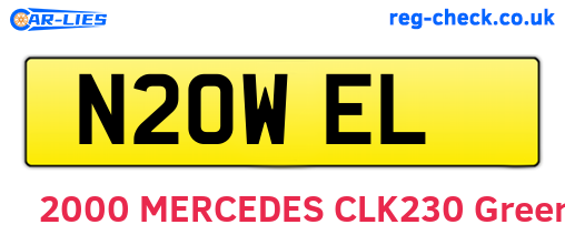 N20WEL are the vehicle registration plates.