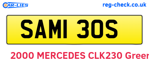 SAM130S are the vehicle registration plates.
