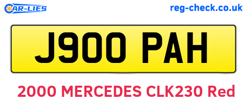 J900PAH are the vehicle registration plates.